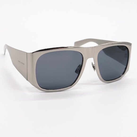 NEW SAINT LAURENT SL636 002 SUNGLASSES UNISEX  SILVER SUNGLASSES SAINT LAURENT - Picture 5 of 11